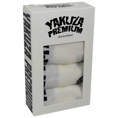 Yakuza Premium 4 páry pánských ponožek 3884 White Socks 41-43