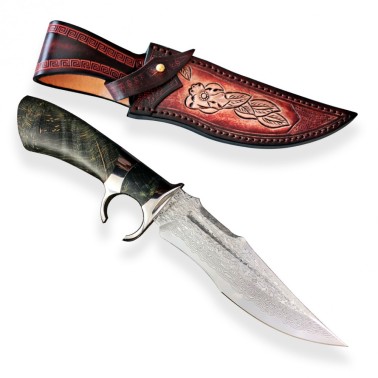 II. jakost - nůž lovecký Dellinger Bär vg-10 Damascus