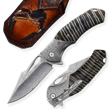 nůž zavírací Dellinger Damascus Thorn 110 Layers