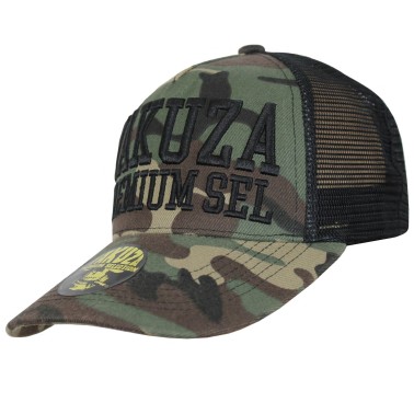 Maskáčová trucker kšiltovka Yakuza Premium 4071C, Woodland Camo