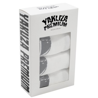 Prémiové pánské ponožky Yakuza Sada 4 bílých ponožek