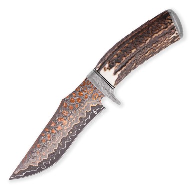 Sběratelský nůž Dellinger Copper Crown damascus