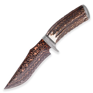 Sběratelský nůž Dellinger Copper Crown dark damascus