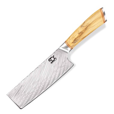 Nůž na zeleninu Nakiri 170 mm SOK Olive Sunshine Damascus