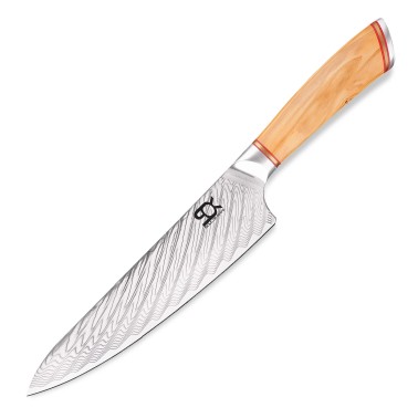 Kuchařský nůž Chef 205 mm SOK Olive Sunshine Damascus
