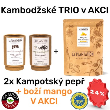 Kampotský pepř černý a fermentovaný 50g tubus + dárek ZDARMA