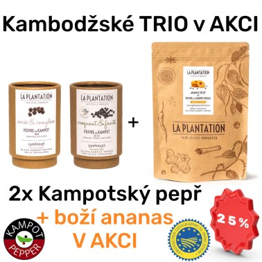 Kampotský pepř černý a fermentovaný 50g tubus + dárek ZDARMA