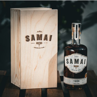 SAMAI Gold Rum - prémiový rum z Kambodže 41% 0,7L, dárkové balení