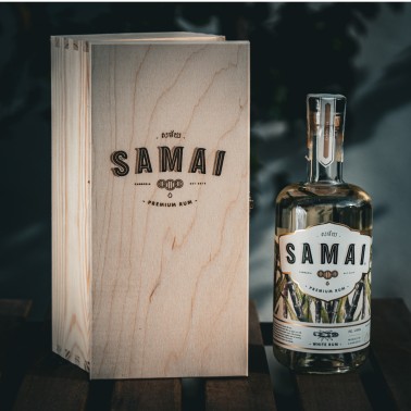 SAMAI White Rum - prémiový rum z Kambodže 41% 0,7L, dárkové balení
