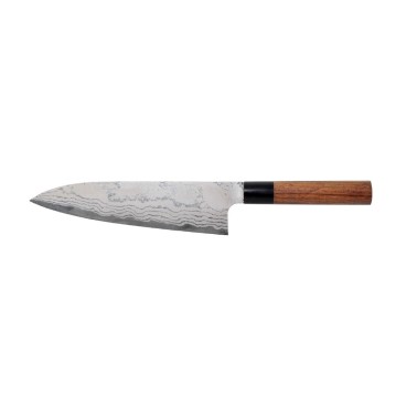 Shiro Kamo Shirogami Damascus nóż szefa Gyuto 210