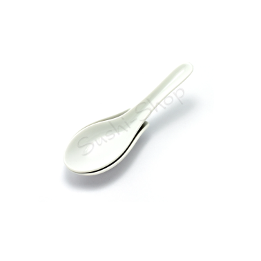 Łyżka porcelanowa White 14.5 z podstawką