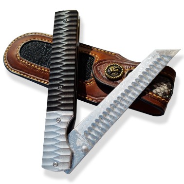 nůž zavírací Dellinger TANTO Lenge Obsidian VG-10 Damascus