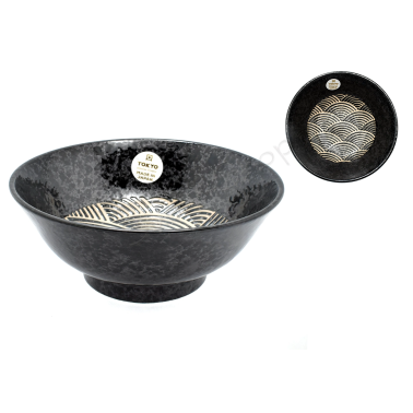 Miska Ramen Masamura Sei Kai Ha Black 21.3x8.7 cm 1250ml