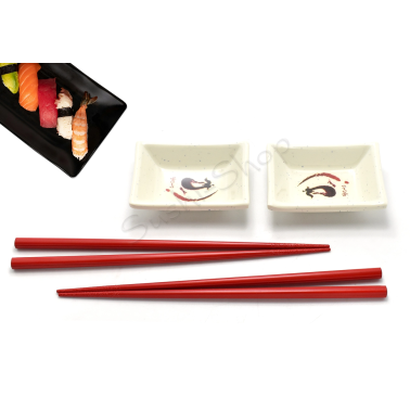 Komplet do sushi - Aubergine Sheru Melamina mini