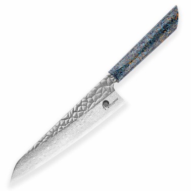Nůž Gyuto/Chef Kiritsuke 205 mm Dellinger Ginga Damascus - blue