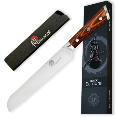 Nůž na chléb a pečivo 198 mm, Dellinger German Black Samurai