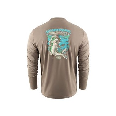 Bass Popper LS Tech Tee  Otter XXL