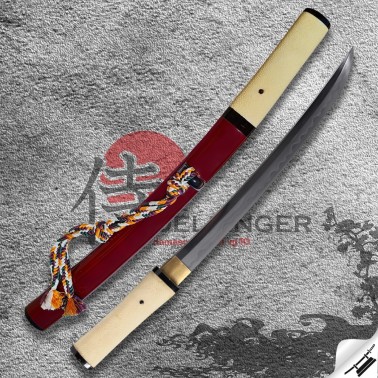 japanese tanto Jūken & Folded Steel 1075 & Real Choji Hamon