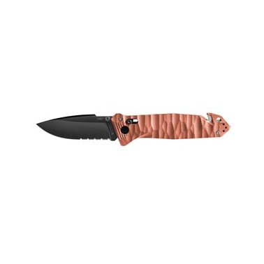 CAC S200 FRENCH ARMY KNIFE TEXTURED G10 CORAL HANDLE