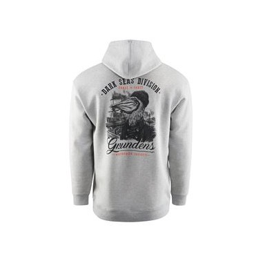 Dark Seas X Grundens  Portsmith Hoodie Athletic Heatherl L