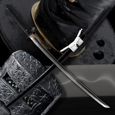katana HITODE z překládané oceli AISI 1075 s reálným hamonem