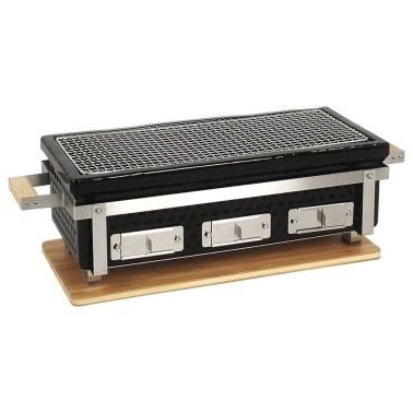 Tradiční japonský stolní gril Hibachi Dellinger Smoke&Fire Black Matte