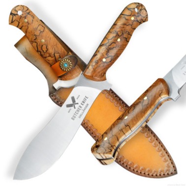 BAZAR!!!nůž řeznický BBQ Dellinger Butcher Poplar D2