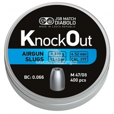 Diabolo JSB KnockOut Slugs .177 400ks cal.4,52mm