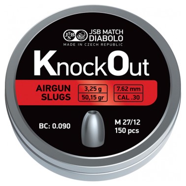 Diabolo JSB KnockOut Slugs .30 150ks cal.7,62mm