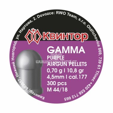 Diabolo Kvintor Gamma Purple cal.4,5mm 300ks