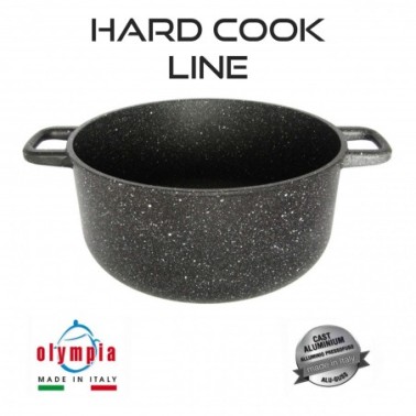 Hrnec HARD COOK ? 20 cm z litého hliníku s minerálním kameninovým povrchem na indukci