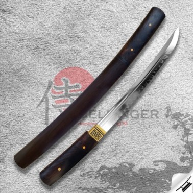 japanese tanto Shirasaya & T-10 Steel & Real Choji Hamon
