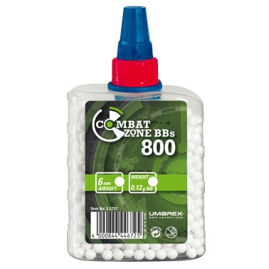 Kuličky BB 6mm 0,12g 800 ks bílé Combat Zone