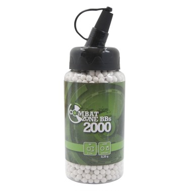 Kuličky BB 6mm 0,20g 2000 ks bílé Combat Zone