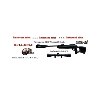Vzduchovka Gamo G-MAGNUM 1250 WHISPER IGT SET 5,5 45J  FP