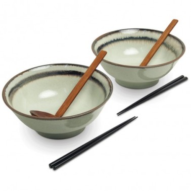 misky na ramen, komplet - Wasabi 22 cm, 1100ml