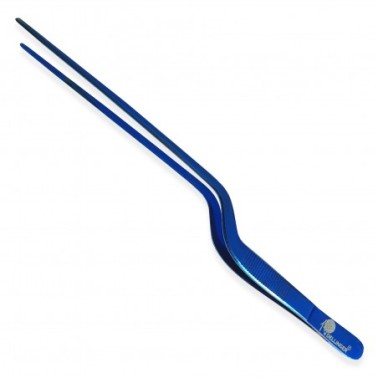 multifunkční zahnutá pinzeta pro kuchaře Dellinger Blue 300 mm