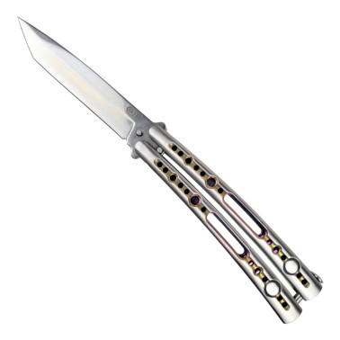 Nůž motýlek SCK Butterfly Tanto Steel Gold