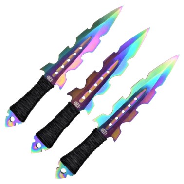 Nůž SCK Rainbow Fly, vrhací set 3ks