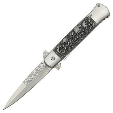 Nůž SCK Stiletto Skulls black