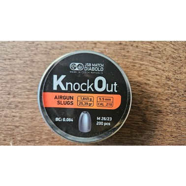 BAZAR - Diabolo JSB KnockOut Slugs .218 200ks cal.5,5mm