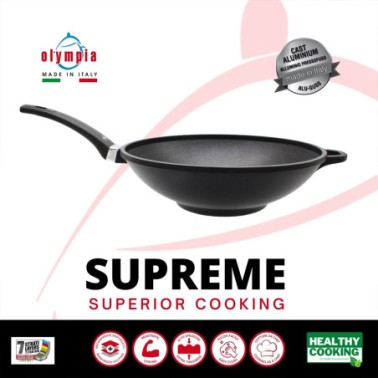 Pánev WOK SUPREME Line ? 32 cm z litého hliníku s titanovým povrchem