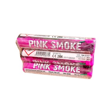 Pyrotechnika růžová dýmovnice PINK SMOKE 3ks
