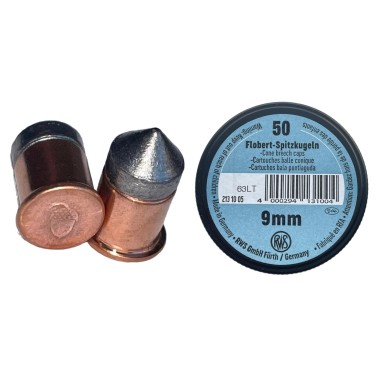 Flobertové náboje RWS cal. 9 mm špička 50 ks