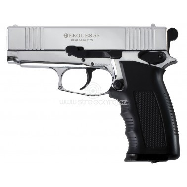 Vzduchová pistole Ekol ES 55 chrom ráže 4,5 mm