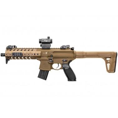 Vzduchový samopal Sig Sauer MPX FDE Red Dot ráže 4,5 mm olověné diabolo