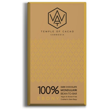 WAT Chocolate čokoláda z Kambodže 100% ebony 70g