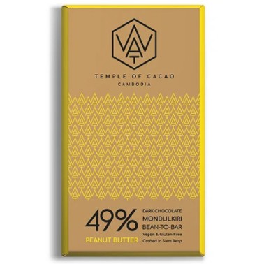 WAT Chocolate čokoláda z Kambodže 49% peanut 70g