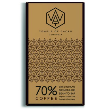WAT Chocolate čokoláda z Kambodže 70% Coffee 70g