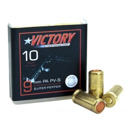 Plynové náboje PV-S 9mm pistole 10ks Supra Pepper Pobjeda Victory